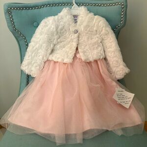 3T Pink Tulle Toddler Dress - 2 piece set